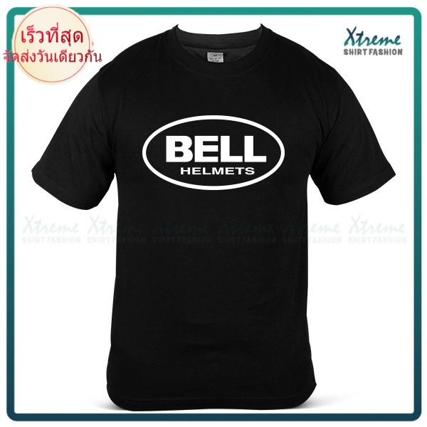 เสื้อยืดผ้าฝ้าย แขนสั้น พิมพ์ลาย Bell Helmet Motorsport สไตล์สตรีท สําหรับผู้ชาย 14765