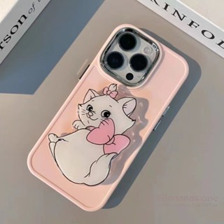 เคสโทรศัพท์มือถือ ลายการ์ตูนแมว Luna พร้อมขาตั้ง โลหะ ป้องกันเลนส์ สําหรับ iPhone 14 Plus 14 13 12 11 Pro Max X Xs XR Xs Max