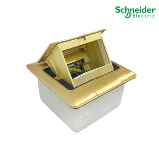 Schneider เต้ารับฝังพื้นทองเหลือง Floor Sockets อลูมิเนียม พร้อมกล่องฝัง ไม่รวมอุปกรณ์ภายใน รุ่น Flexi รุ่น E227F_BAS