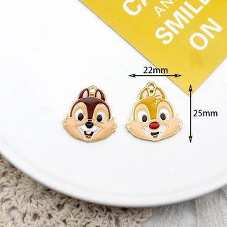 จี้ห้อย รูปการ์ตูนมิกกี้ มินนี่เมาส์ แฮนด์เมด DIY 2 ชิ้น ต่อล็อต 035