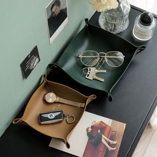 Lifestory ตะกร้าหนัง หรูหรา สไตล์นอร์ดิก สําหรับใส่จัดเก็บกุ…