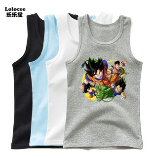 เสื้อกล้ามแขนกุดลําลอง ลาย Dragon Ball Goku สไตล์สปอร์ต สําหรับเด็กผู้ชาย