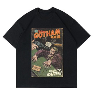 oversize T-shirt เสื้อยืด | เสื้อโอเวอร์ไซซ์ | เสื้อยืด พิมพ์ลายการ์ตูน Gotham DC COMICS | เสื้อยืด พิมพ์ลายภาพยนตร์ VIN