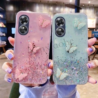 พร้อมส่ง เคสโทรศัพท์มือถือแบบนิ่ม ใส ลายผีเสื้อ ท้องฟ้ากลางคืน หรูหรา สําหรับ OPPO Reno8 T 4G Reno8T 5G