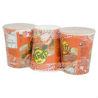 ยำยำคัพเต็มๆต้มยำกุ้งน้ำข้น60ก. 3YUMYUM  แพ็คCUP TEM SHRIMPCREAMYTOMYUM60GPACK3