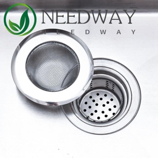 Needway ที่กรองอ่างล้างจาน สเตนเลส พร้อมฝาปิด ไม่เป็นสนิม