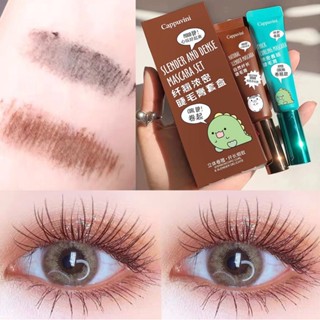 Cappuvini Animal Toothpaste Tube Mascara Black Brown Lengthens Eyelashes Smudge-proof Mascara Quick Dry Long Lasting Waterproof Makeup