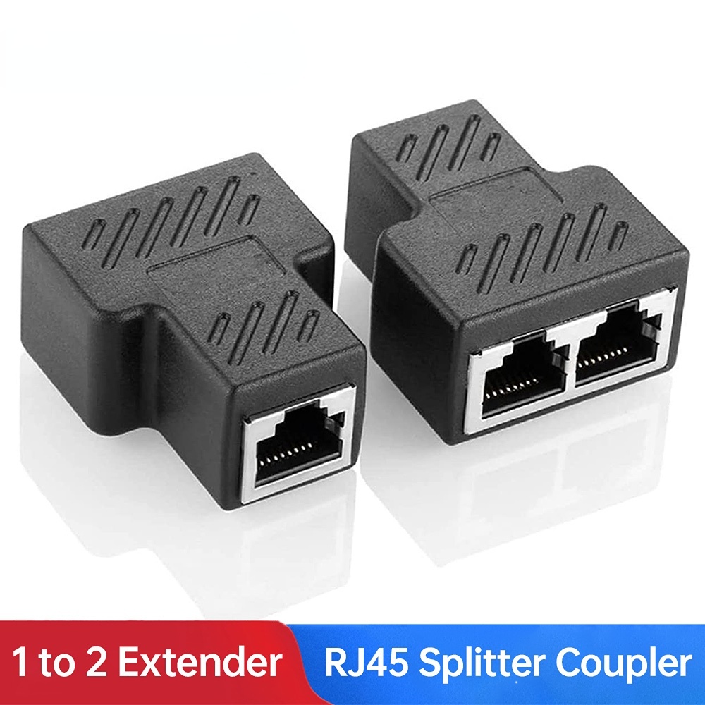 RJ45 Splitter Connector 1 ถึง 2 Ethernet Extender อะแดปเตอร์หญิง 2 หญิง RJ45 Coupler