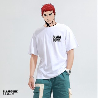 tshirt เสื้อยืดแขนสั้น ผ้าฝ้ายแท้ พิมพ์ลายดอกไม้ Slam Dunk 22 แฟชั่นฤดูร้อน สําหรับผู้หญิง(S-5XL)