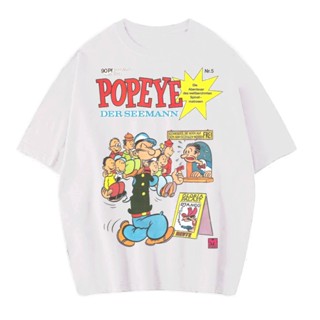 เสื้อยืด พิมพ์ลาย "Popeye Der Seemann" ขนาดใหญ่ | เสื้อยืด สไตล์วินเทจ | การ์ตูน_03