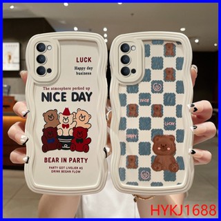 เคส Oppo Reno 4Pro 5G เคสโทรศัพท์มือถือแบบนิ่ม tpu ลายคลื่นใหญ่น่ารัก สําหรับ KLQ