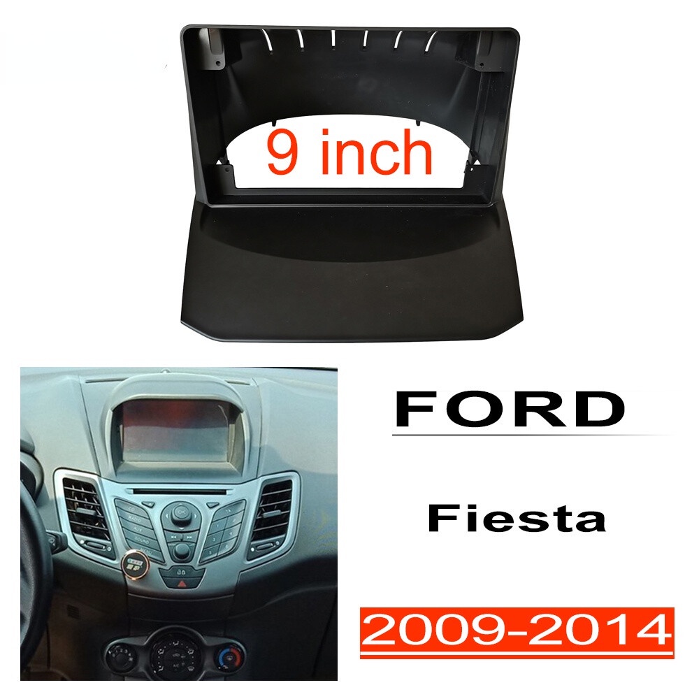 Hys แผงกรอบวิทยุรถยนต์ 2Din อุปกรณ์เสริม สําหรับเครื่องเล่นมัลติมีเดีย FORD Fiesta 2009-2014 DVD android head unit