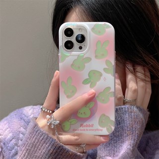 เคสโทรศัพท์มือถือแบบแข็ง ลายกระต่ายน่ารัก สําหรับ iPhone 11 13 12 14 13Pro 13Promax 12Pro 12Promax 14Pro 14Promax