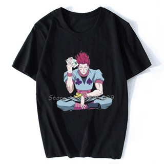 2023เสื้อยืดผ้าฝ้าย เสื้อยืด ผ้าฝ้าย พิมพ์ลายอนิเมะ Hunter X Hunter สไตล์ฮิปฮอป สําหรับผู้ชาย