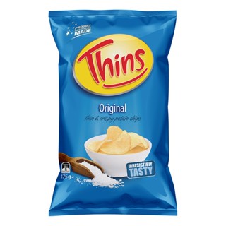 ทินส์ออริจินัลคริสปี้โปเตโต้ THINS 175 กรัมORIGINAL CRISPY POTATOCHIPS175G.