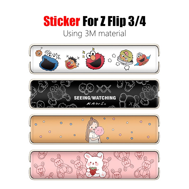 สติกเกอร์บานพับ ลายการ์ตูน 3M สําหรับ Samsung Z Flip 4 Z Flip 3