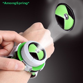 Amongspring&gt; ใหม่ โปรเจคเตอร์นาฬิกาข้อมือ ลายการ์ตูน Ben10 ของเล่นสําหรับเด็ก