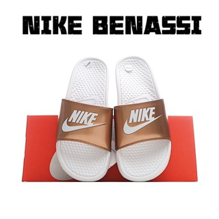 ต้นฉบับ✖️Nk✖️✖️✅ไลฟ์ช็อต แบบพิเศษ ✨ Wmns Benassi Swoosh Quan Zhilongs รองเท้าแตะลําลอง ลายโลโก้ตัวอักษร สไตล์คลาสสิก เหมาะกับการเล่นกีฬา