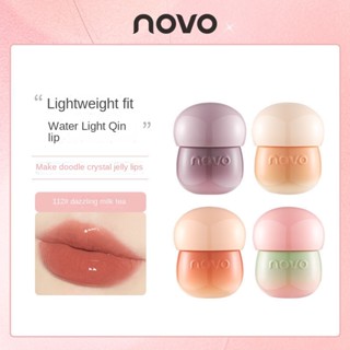 Novo ลิปสติก ลิปกลอส เนื้อแมตต์ เจลลี่ กันน้ํา ติดทนนาน 4 สี