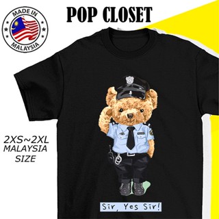 BEST SELLER READY STOCK YES SIR TEDDY BEAR TSHIRT WOMEN MEN BAJU T SHIRT PEREMPUAN LELAKI T-SHIRT COTTON LENGAN PEN_02