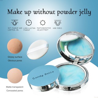 ♕Candy Bella Pressed Powder Oil Control Jelly Powder-Free Texture ประณีต Skin-Friendly Natural Nude เครื่องสำอาง Long Lasting Face แต่งหน้าแป้ง Wfuture♕