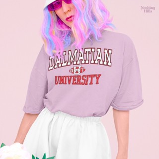 T-shirt ทรง Classic | Oversize ลาย " DALMATIAN UNIV " by 【Nothing Hills】