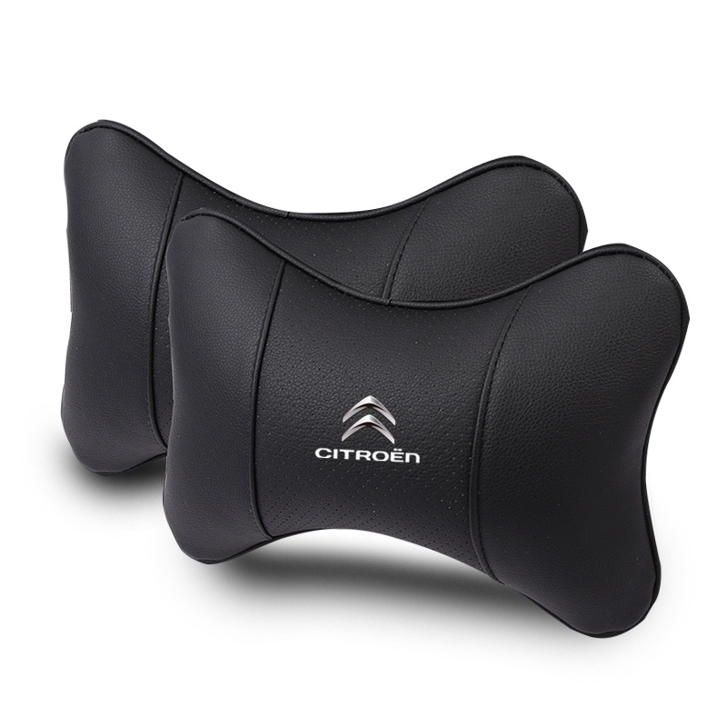 Breathable หนัง Headrest หมอนรองคอรถหัวคอหมอนสําหรับ Citroen C4 AIRCROSS C5 AIRCROSS C3-XR C4 PICASS