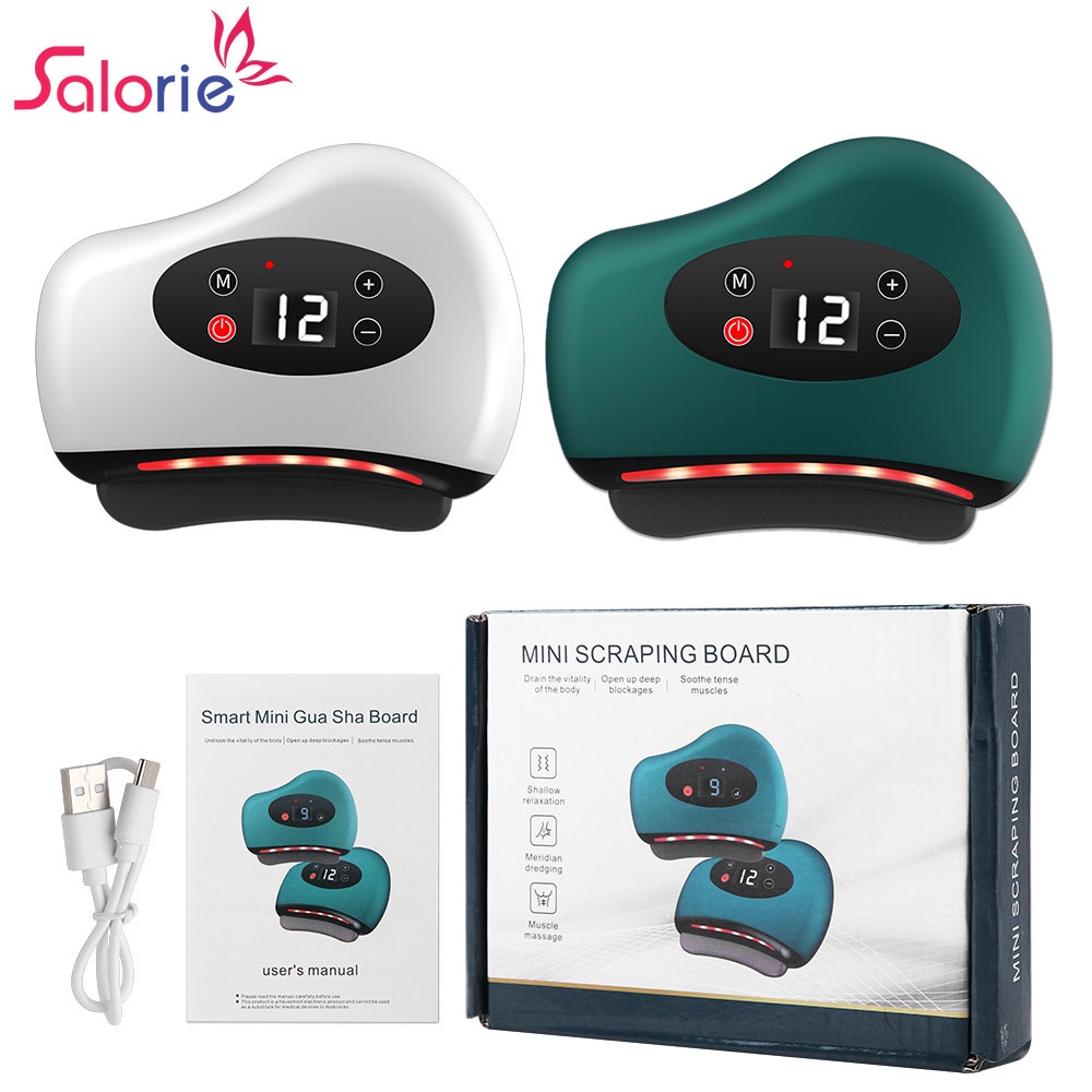 แผ่นกัวซาไฟฟ้า 3 โหมด สําหรับนวดร่างกาย 42℃ เครื่องมือนวดยกกระชับใบหน้า แบบ USB