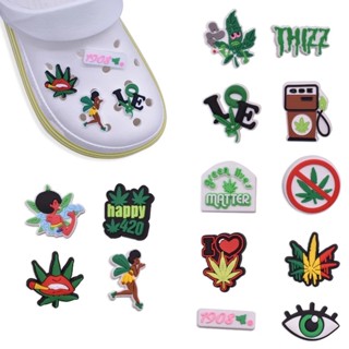 Cannabis Jibitz จี้รูปใบกัญชาน่ารัก เครื่องประดับ สําหรับผู้ชาย