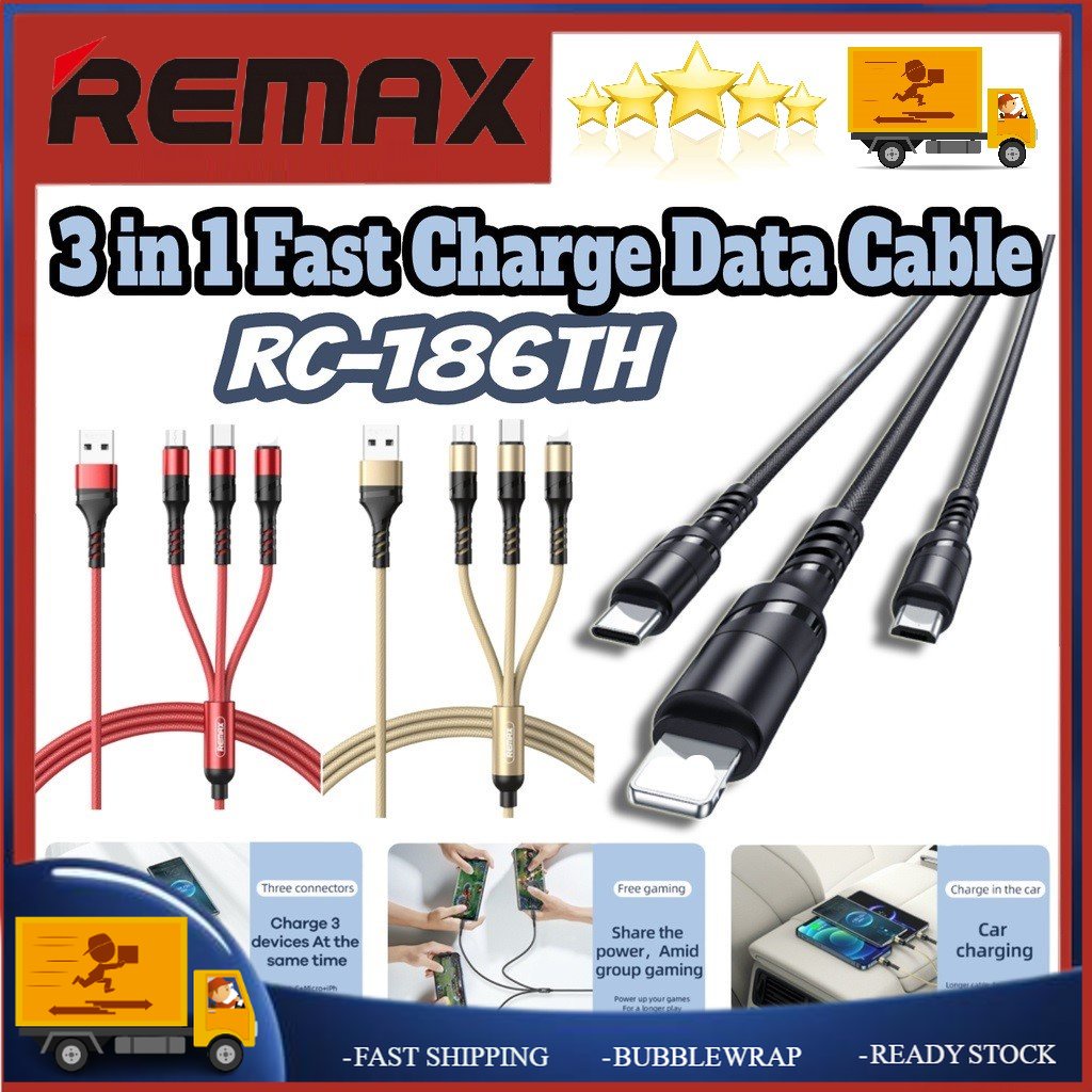 Remax RC-186th Speed Series 3 in 1 Data Cable