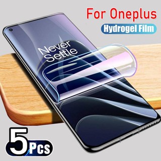 ฟิล์มไฮโดรเจลกันรอยหน้าจอ สําหรับ OnePlus 6T 7 7T 8 8T 9 9T 9RT 10 10R 10T ACE 2 Pro 5G One Plus Nord VE 2 2T N10 N100 N20 Lite 5G 5 ชิ้น