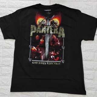 เสื้อวง PANTERA god dame electric ลิขสิทธิ์ปี2017