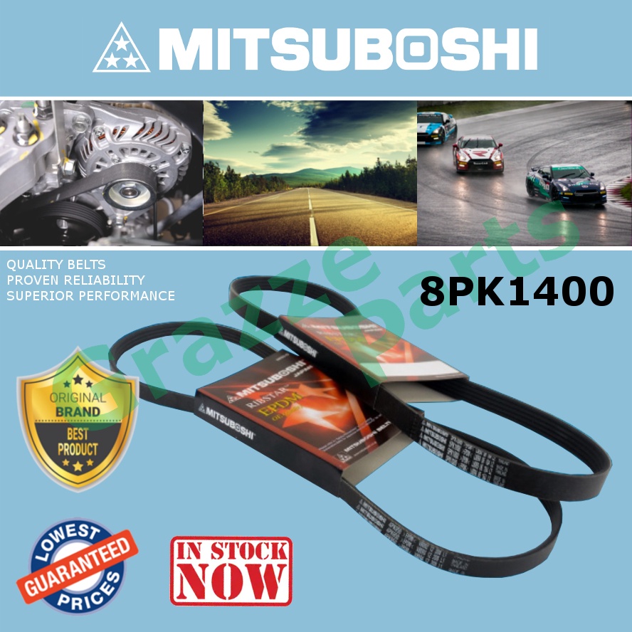 สายพานพัดลม Mitsuboshi Ribstar Rib Serpentine 8PK1400