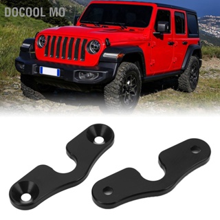 Docool Mo Sun Visor Clip Repair Kit อลูมิเนียมอัลลอยด์สีดำ Anodized สำหรับ Jeep Wrangler JK JL JLU