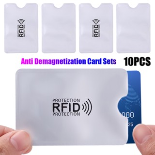 ถุงอลูมิเนียมฟอยล์ ป้องกันการโจรกรรม ป้องกันการสแกน RFID สําหรับใส่บัตรธนาคาร 10 ชิ้น