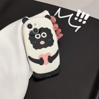 เคสโทรศัพท์มือถือแบบนิ่ม TPU ลายการ์ตูนหมี Shaun the Sheep 3D สําหรับ iPhone 14 13 12 11 Pro Max 12Pro 13Pro 14Pro 14Plus 13ProMax 14ProMax