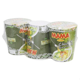 มาม่าคัพบะหมี่รสแกงเขียวหวานไก่ CHICKEN 60ก.x3MAMA CUPGREEN CURRY 60G.PACK3