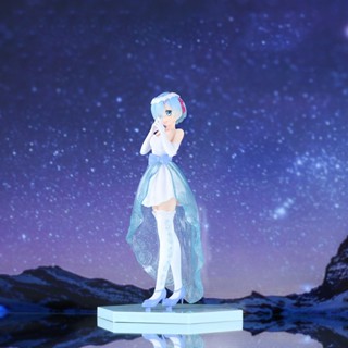 ขายดี ฟิกเกอร์ PVC คริสตัล อนิเมะ Rem Dress Up Figurine Virtual Idol Singer Hatsune 22 ซม. สําหรับเก็บสะสม