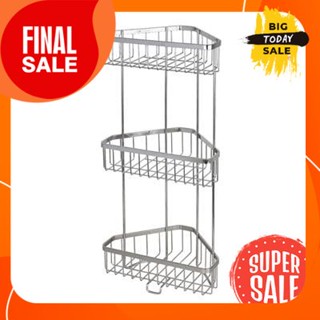 ตะแกรงวางของเข้ามุม 3 ชั้น KASSA รุ่น KS-424 สีสเตนเลส3-tier corner shelf, model KS-424, stainless color