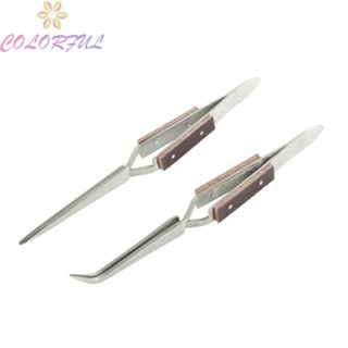 【COLORFUL】Craft Tweezer Tweezer Hand Tool Jewelry Soldering Stainless Steel Craft Tools