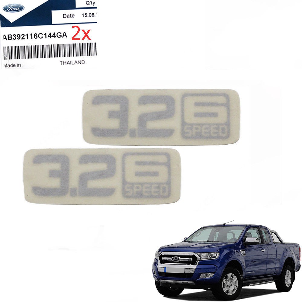 2ชิ้น ศูนย์แท้ สติ๊กเกอร์ 3.2 6 speed สีดำ ติดตกแต่งรถ ฟอร์ด เรนเจอร์ FORD RANGER T6 PX 2012-2018 (A