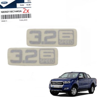 2ชิ้น ศูนย์แท้ สติ๊กเกอร์ 3.2 6 speed สีดำ ติดตกแต่งรถ ฟอร์ด เรนเจอร์ FORD RANGER T6 PX 2012-2018 (AB392116C1446GA)