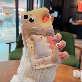 เคสโทรศัพท์มือถือ ลายกระต่าย แครอท ประดับเพชร สําหรับ iPhone 14 Pro Max 14 Plus 13 Pro Max 12 Pro Max 11 Pro Max 7 Plus 8 Plus X Xs Max XR