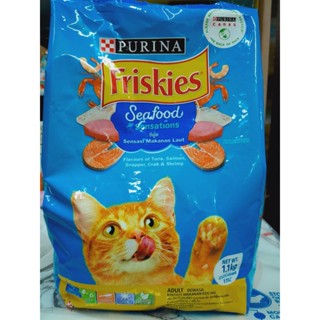 Purina Friskies อาหารแมวฟริสกี้ส์ รสซีฟูดส์  ขนาด 1.1 kg.