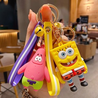 พวงกุญแจ จี้การ์ตูน SpongeBob น่ารัก แบบสร้างสรรค์ สําหรับห้อยกระเป๋า