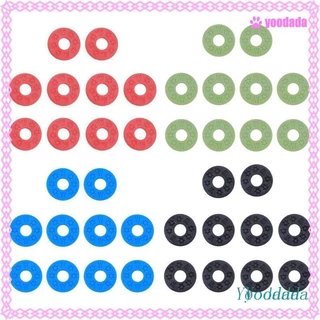 Yoo 10 ชิ้น / เซต สายคล้องคอกีตาร์ ล็อค ที่มีสีสัน กันลื่น ยางล็อค สายคล้องคอกีตาร์ ล็อค