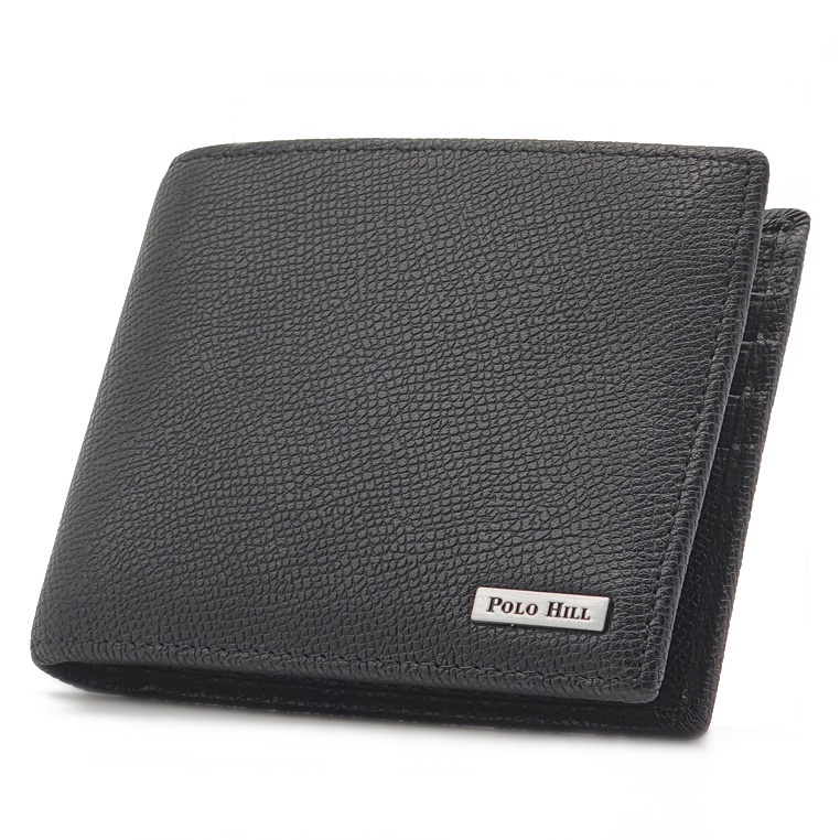 Polo HILL กระเป๋าสตางค์หนัง RFID Protected Business Bifold พร้อมกล่อง PMWS-MW301