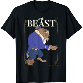 เสื้อยืด พิมพ์ลายกราฟิก Disney Beauty &amp; The Beast Her Beast_01