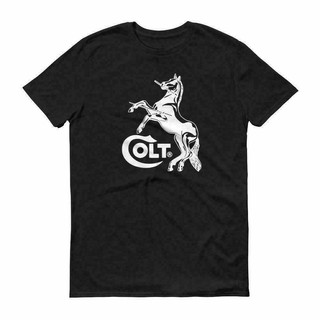 Casual Loose Europe Prevalent Man T-Shirt Colt Horse White Logo T Shirt 2Nd Amendment Pro Gun Rights Rifle Pistol_02