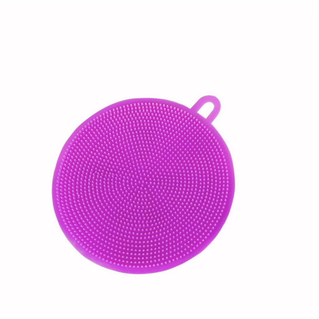 🟡🟢แผ่นล้างจานซิลิโคน ทำความสะอาดจาน แผ่นเอนกประสงค์ วางแก้วน้ำ Silocone Kitchen Sponge🔴🔵พร้อมส่ง #F-0035 - รูปที่ 3